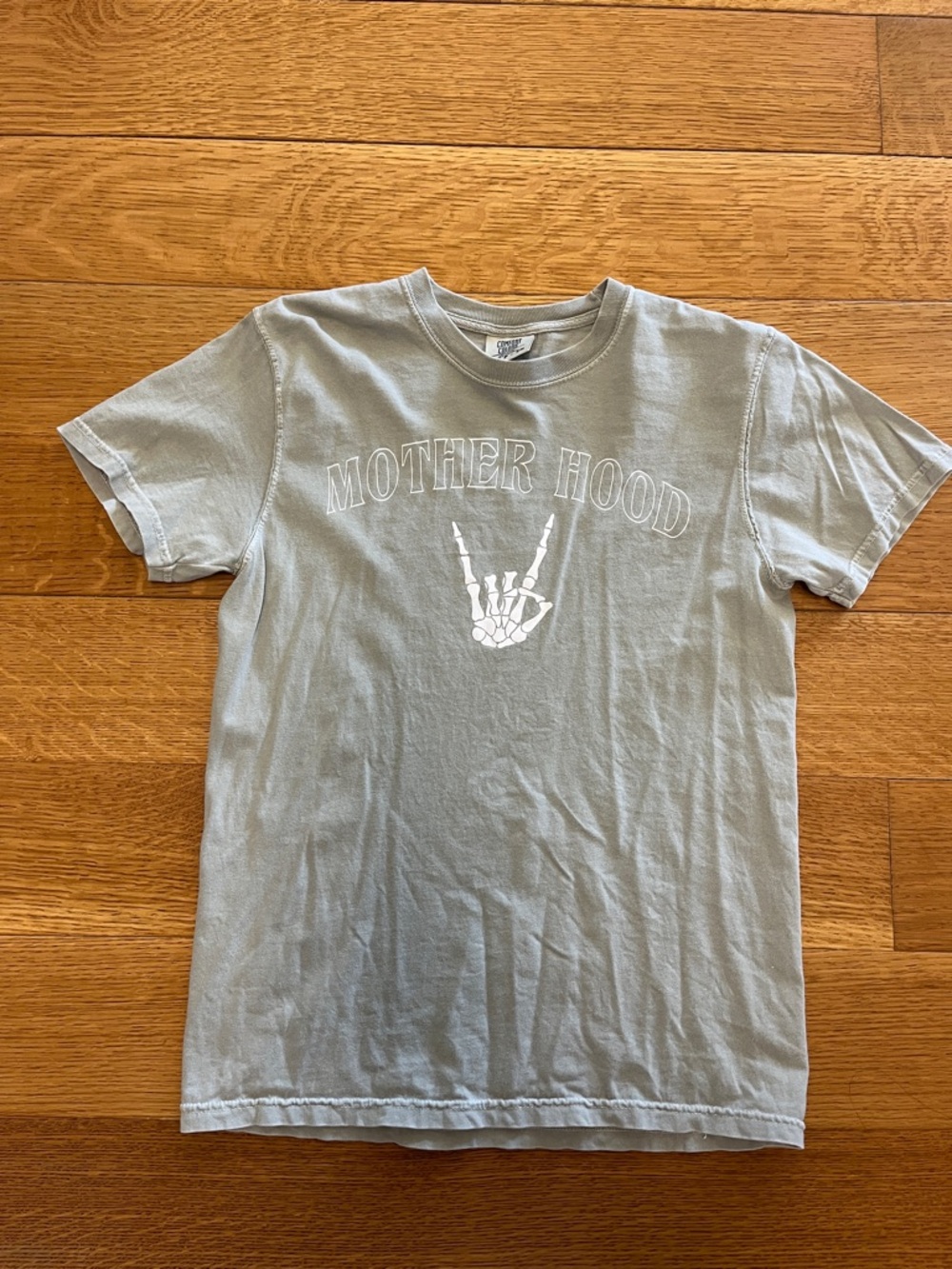 Comfort Colors Light Sage Graphic Tee with White Print small